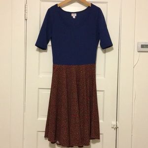Two toned LuLaRoe Nicole Dress